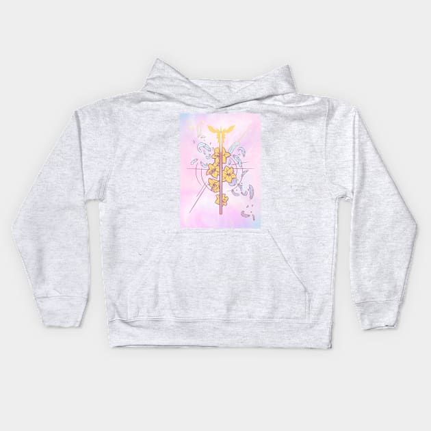 FFVII Aerith Gainsborough's Princess Guard Pastel Version Kids Hoodie by yalitreads